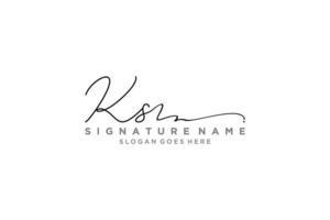 plantilla de logotipo de firma de letra ks inicial diseño elegante logotipo signo símbolo plantilla vector icono