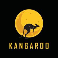 kangaroo logo vector with slogan template