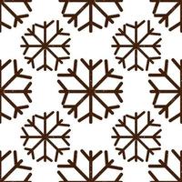 Seamless snowflake Christmas pattern. Seamless vector dark snowflakes of different sizes on transparent background for printing on fabric or wrapping paper.