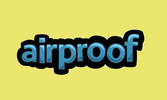 AIRPROOF writing vector design on a yellow background