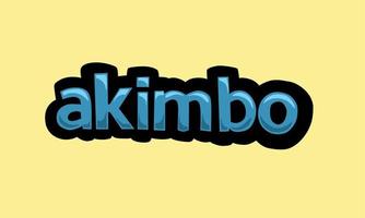 AKIMBO writing vector design on a yellow background