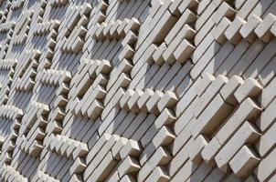 A pattern made of white bricks in the form of diamond shapes. Decoration of the walls during the Soviet Union photo