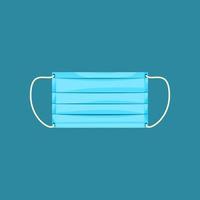 Editable Isolated Rectangle Medical Mask Vector Illustration for Artwork Element of Healthcare and Medical Related Design