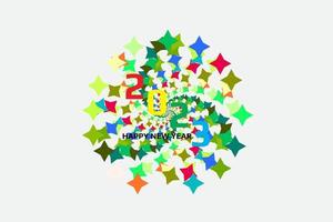 Background abstract colorful star new year 2023. vector