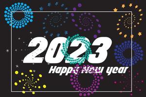 Blue background happy new year 2023. vector