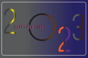 2023 Happy New Year Background Design. vector