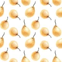 Seamless Pattern Sweet Yellow pear vector