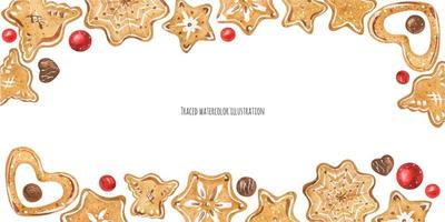 Ginger cookies header vector