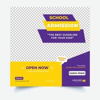 School Admission Social Media Post vector