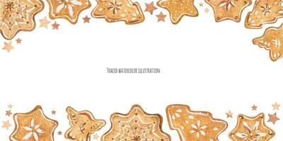 Ginger cookies header vector