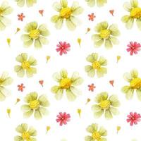 Meadow wild plants seamless pattern vector