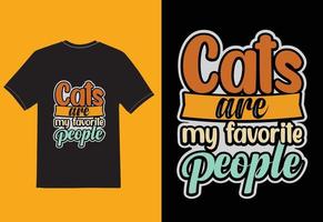 los gatos son mis personas favoritas camiseta vector