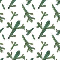 Christmas green branches seamless pattern vector