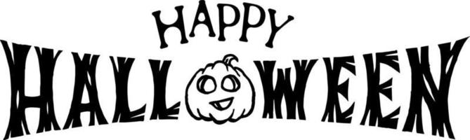 Happy Halloween holiday lettering for banner, poster, greeting card, party invitation, vector illustration