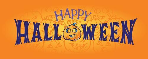 Happy Halloween holiday lettering for banner, poster, greeting card, party invitation, vector illustration