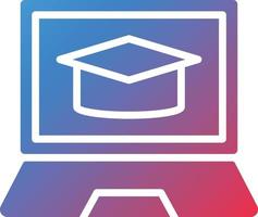 Online Learning Icon Style vector