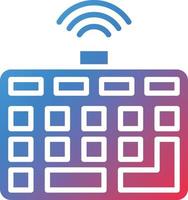 Wireless Keyboard Icon Style vector