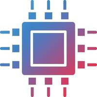 Cpu Icon Style vector