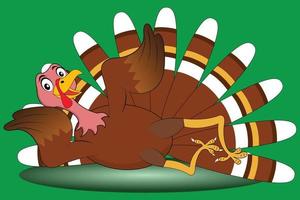 Funny Turkey vector and illustration