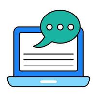 Online chat icon, editable vector