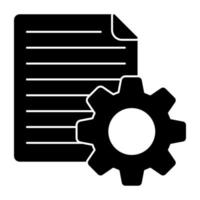 Editable design icon of file setting vector