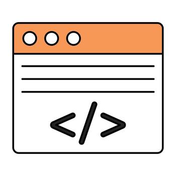 icono de diseño perfecto de codificación web vector