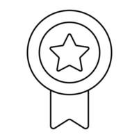 An icon design of star badge vector