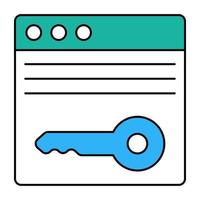 Secure website icon in flat design vector