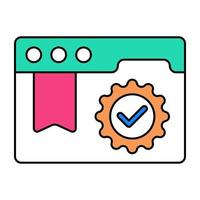 A unique design icon of bookmark website vector