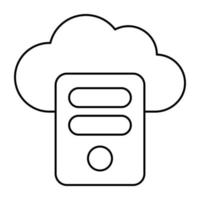 Perfect design icon of  cloud server vector