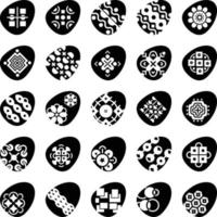 easter egg icons vector