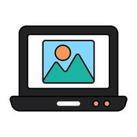 Perfect design icon of online landscape vector