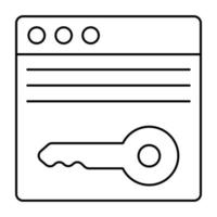Secure website icon in flat design vector