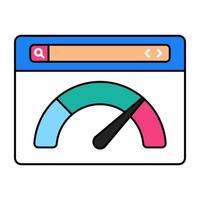 An icon design of researcher speed test vector