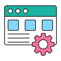 Web setting icon in flat design vector