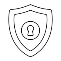 An editable design icon of security shield vector