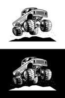 vector de diseño de ilustración de camión monstruo
