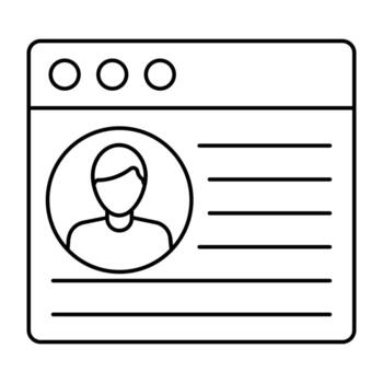 Modern design icon of web account vector