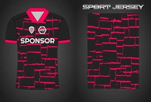 Soccer jersey sport shirt design template vector