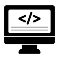 icono de diseño perfecto de codificación informática vector