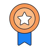 An icon design of star badge vector