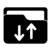 Unique design icon of folder transfer vector