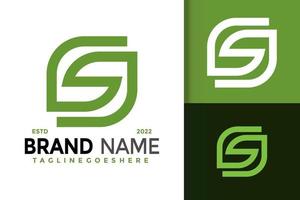 S Letter Leaf Elegant Logo Design, brand identity logos vector, modern logo, Logo Designs Vector Illustration Template