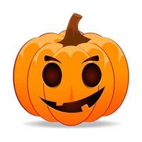 Halloween Festival Pumpkin Ghost Face Orange vector