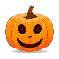 Halloween Festival Pumpkin Ghost Face Orange vector