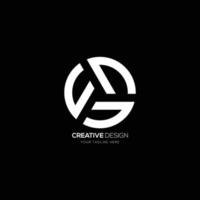 Circle letter design A C G creative monogram logo vector