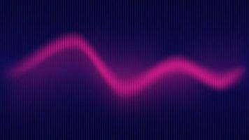 onda de sonido rosa abstracta borrosa en el concepto de tecnología de fondo azul vector