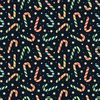 Christmas New Year seamless pattern with sweets. vector