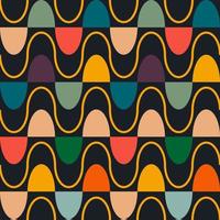 Retro pattern in the style of the 70s and 60s vector