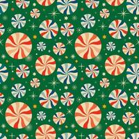 Christmas New Year seamless pattern with sweets. vector